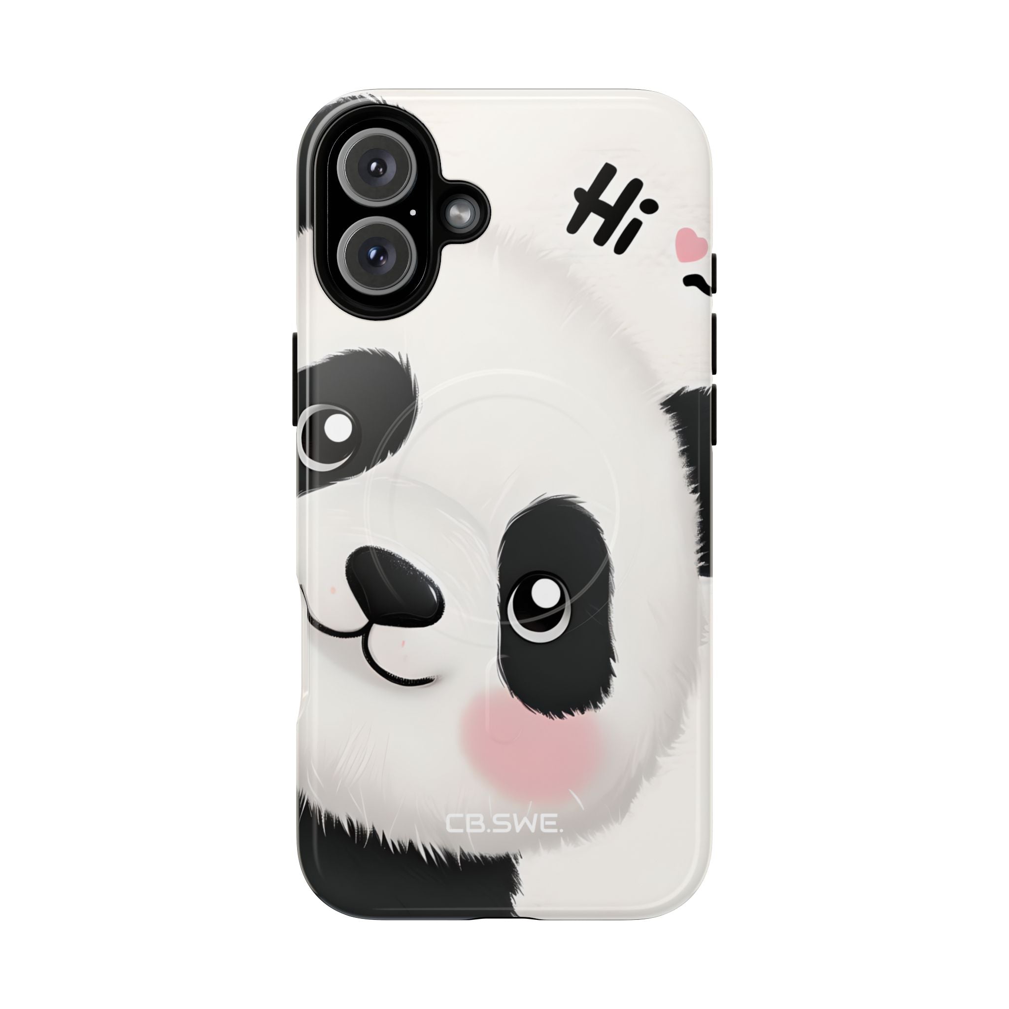 Adorable Panda Playful Hi Text Phone iPhone 16 - Tough+