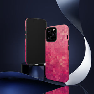 Pink Transition Squares - Protective Phone Case