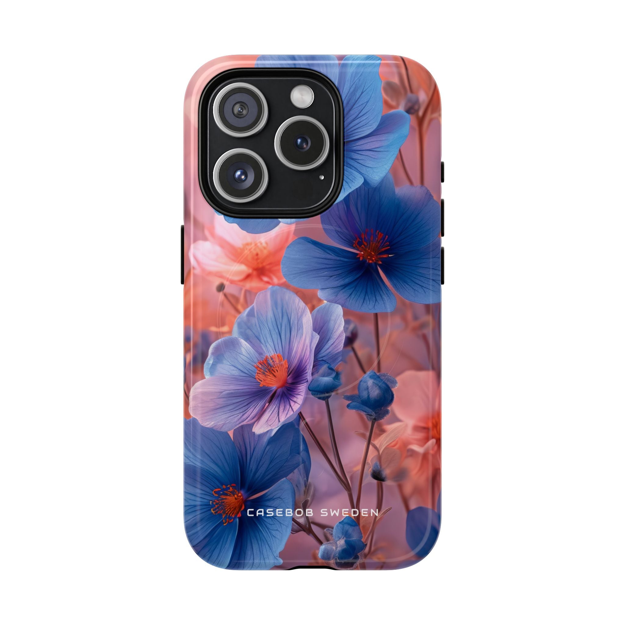 Harmonious Blooming Blues and Pinks iPhone 15 | Tough+ Phone Case