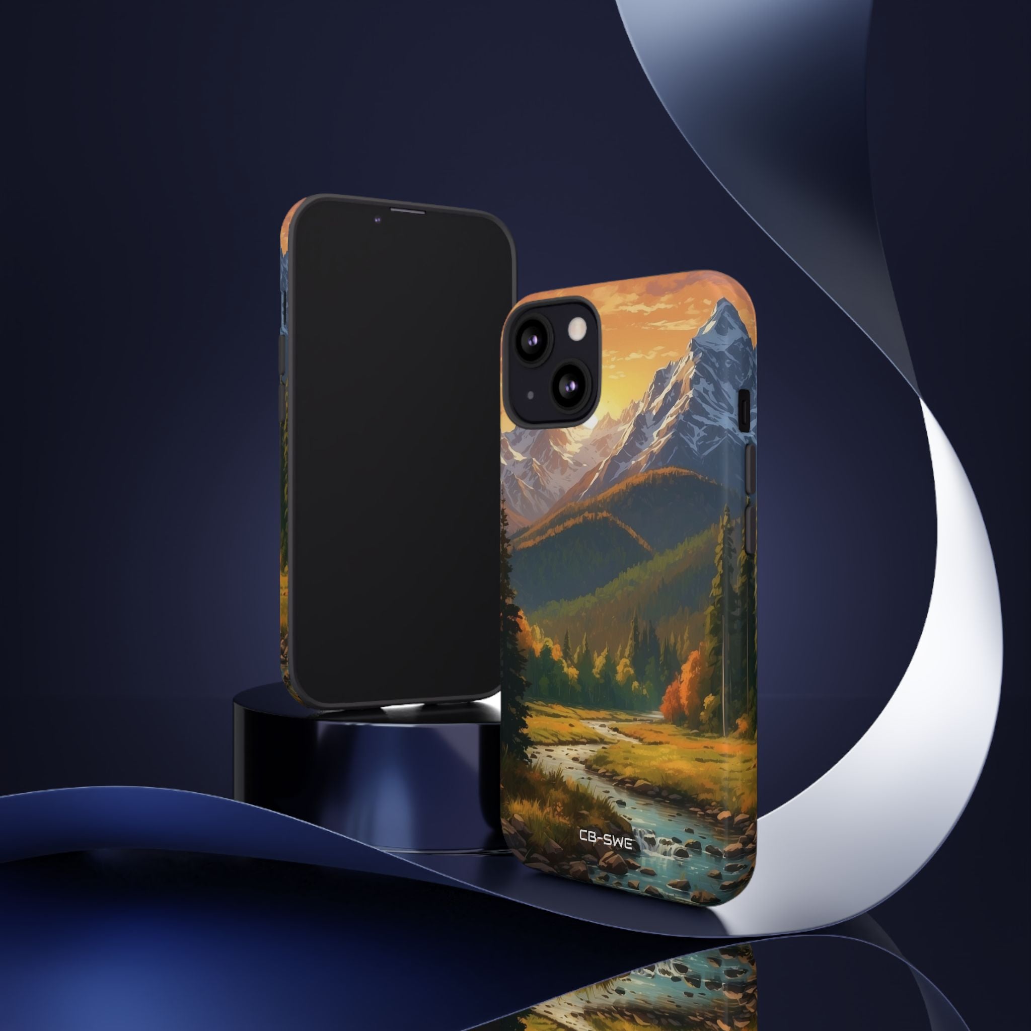 Mountain Reflections Glimmer - iPhone Case