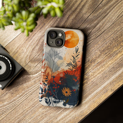 Orange Solstice iPhone 15 Case - Tough