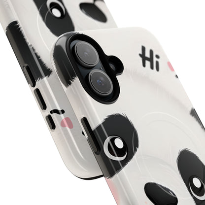 Adorable Panda Playful Hi Text Phone iPhone 16 - Tough+