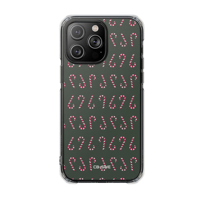 Candy Canes Aligned iPhone Case - Impact