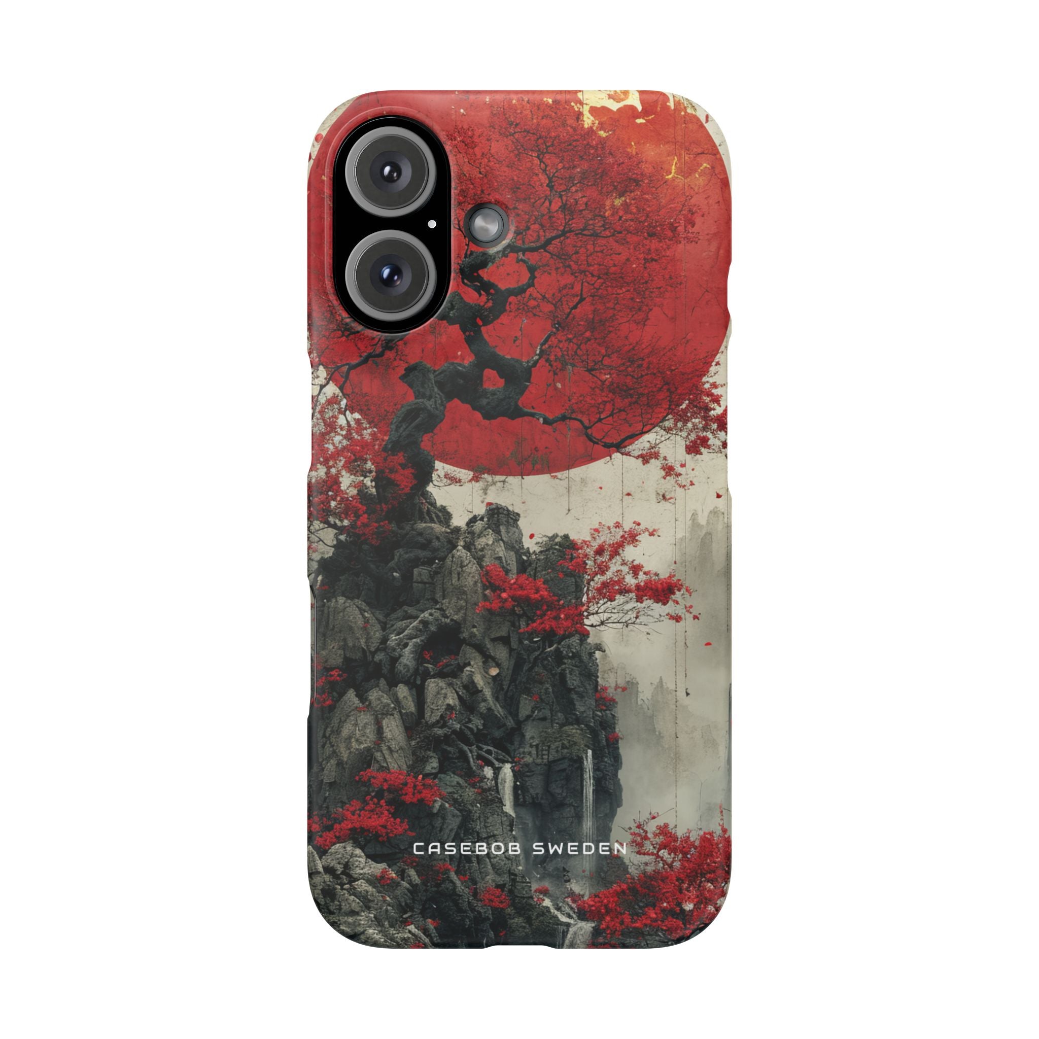 Zen Serenity in Red Harmony iPhone 16 - Slim Phone Case