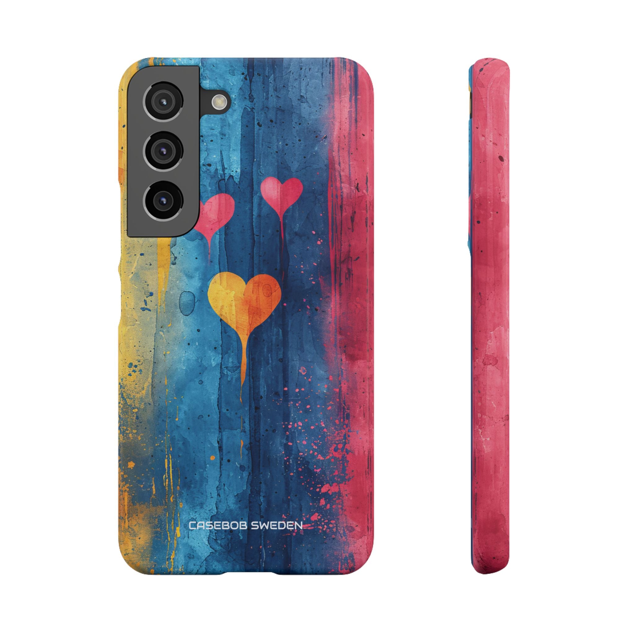 Hearts Watercolor Art - Slim Samsung S22 Phone Case