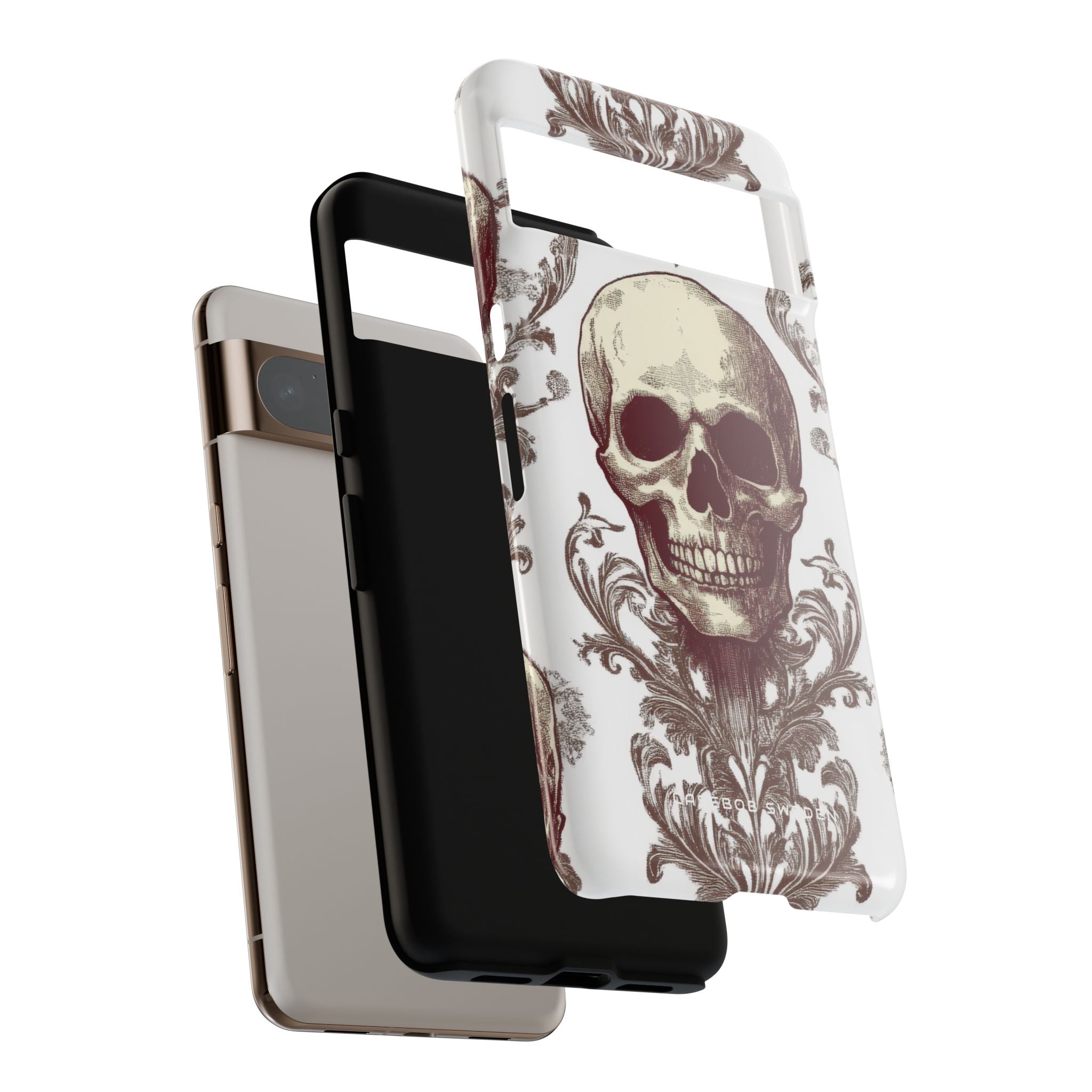 Gothic Skulls and Ornate Foliage Google Pixel 8 - Tough Phone Case