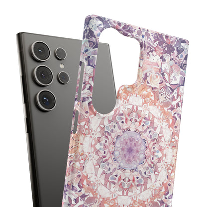 Purple Pink Mandala - Slim Samsung S24 Phone Case