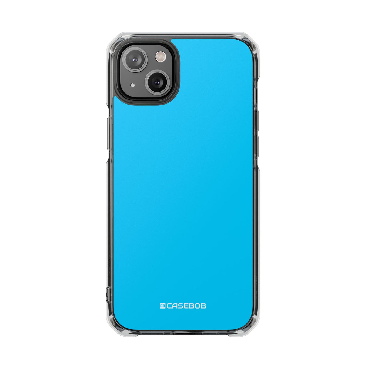 Vivid Sky Blue | Handyhülle für iPhone (Clear Impact Case – magnetisch) 