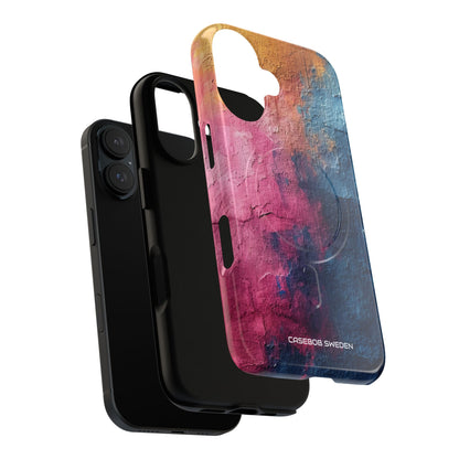 Blue Pink Abstract - Tough + MagSafe® iPhone 16 Phone Case