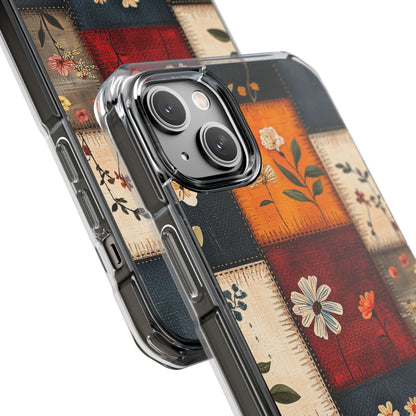 Patchwork Blooms iPhone 14 Plus Case - Impact