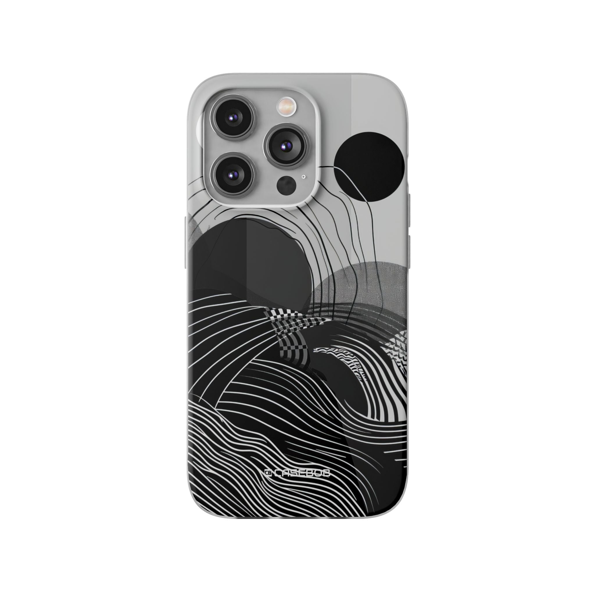 Monochrome Dynamics | Flexible Phone Case for iPhone