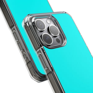 Cyan Blue | Phone Case for iPhone (Clear Impact Case - Magnetic)