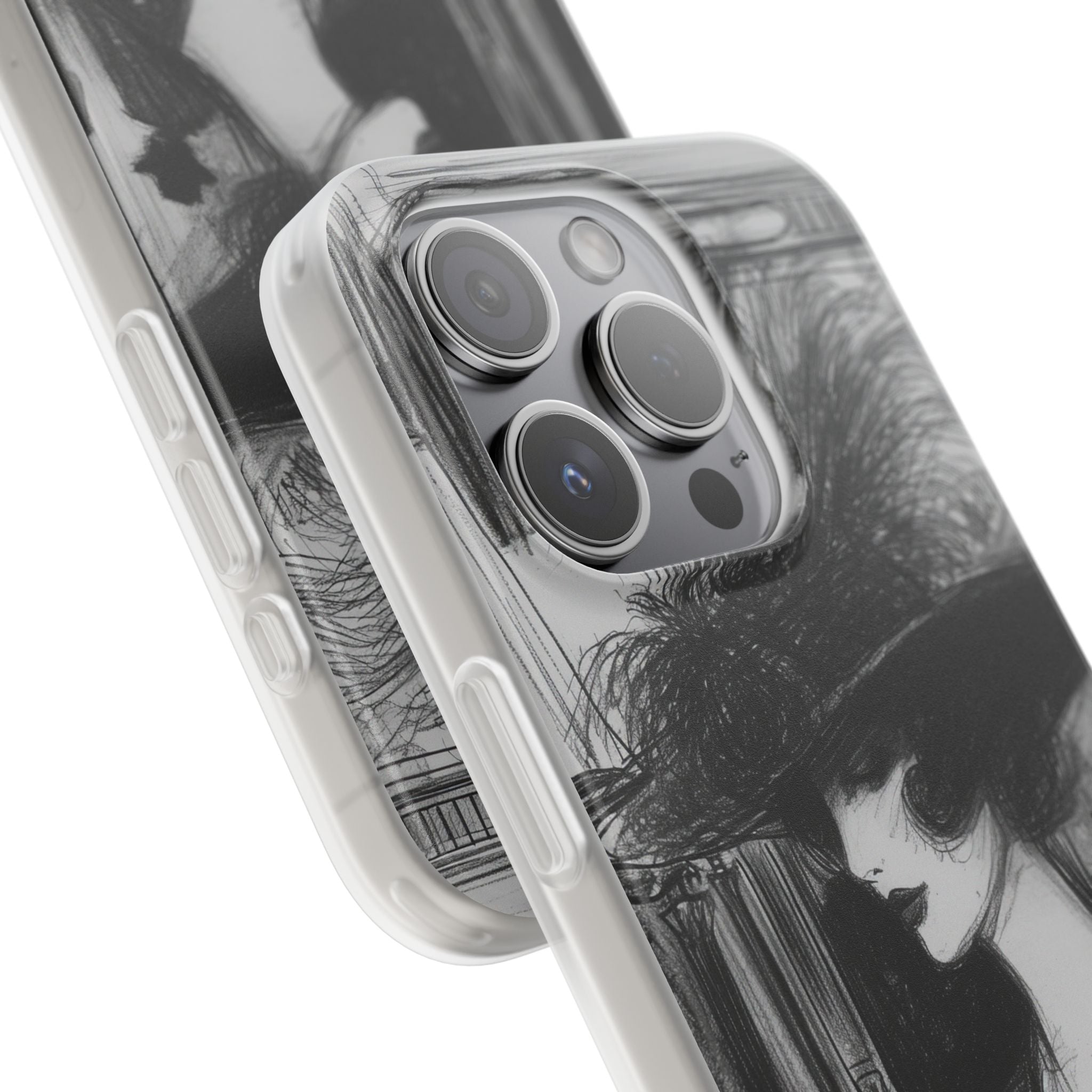 Timeless Elegance in Monochrome iPhone 15 - Flexi Phone Case