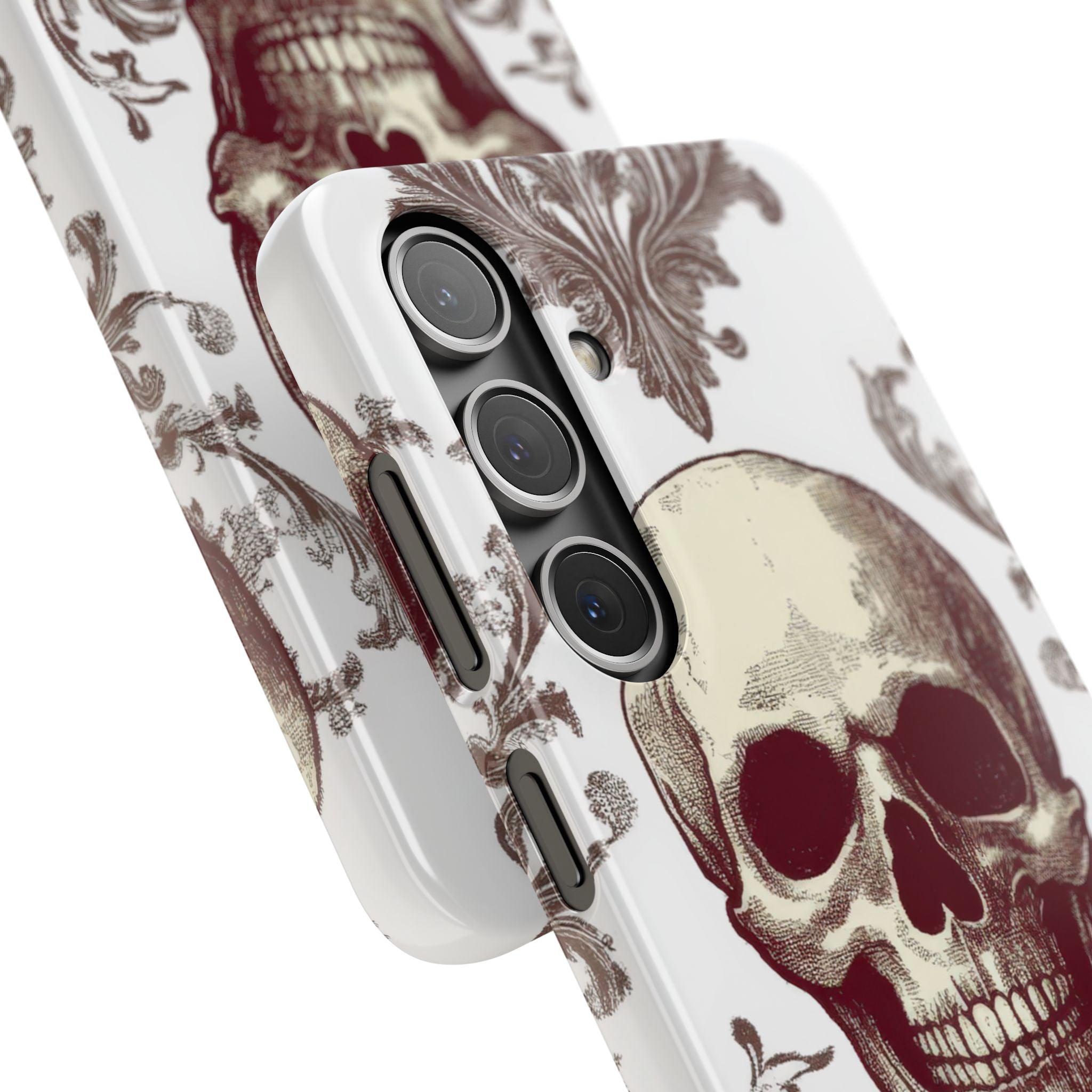 Gothic Skulls and Ornate Foliage Samsung S24 - Slim Phone Case