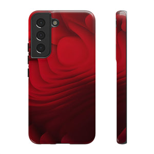 Red Center Waves - Protective Phone Case