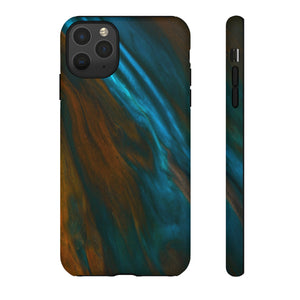 Neon Blue Ink Art iPhone Case (Protective) iPhone 11 Pro Max Matte Phone Case