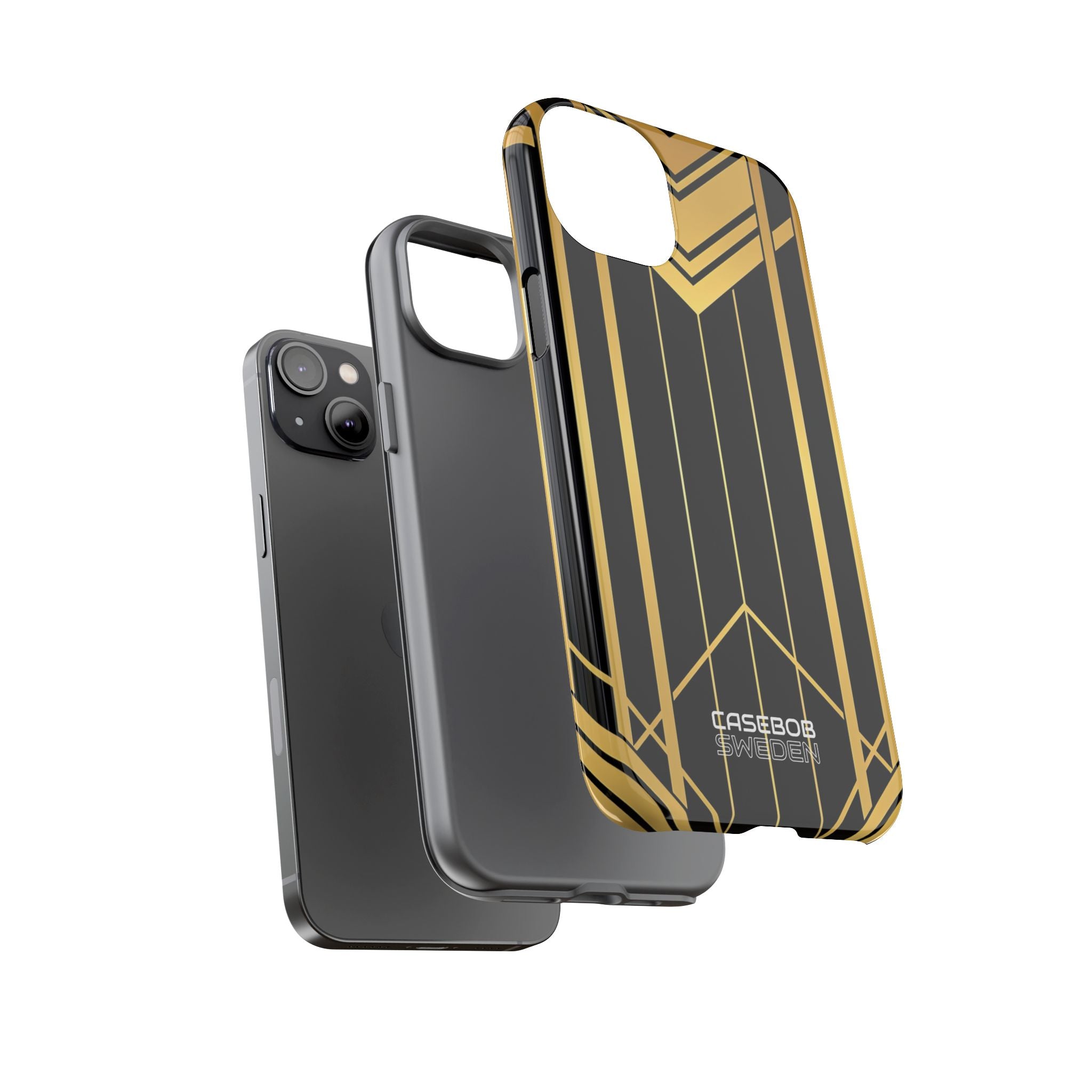 Golden Geometric Symphony iPhone 14 - Tough