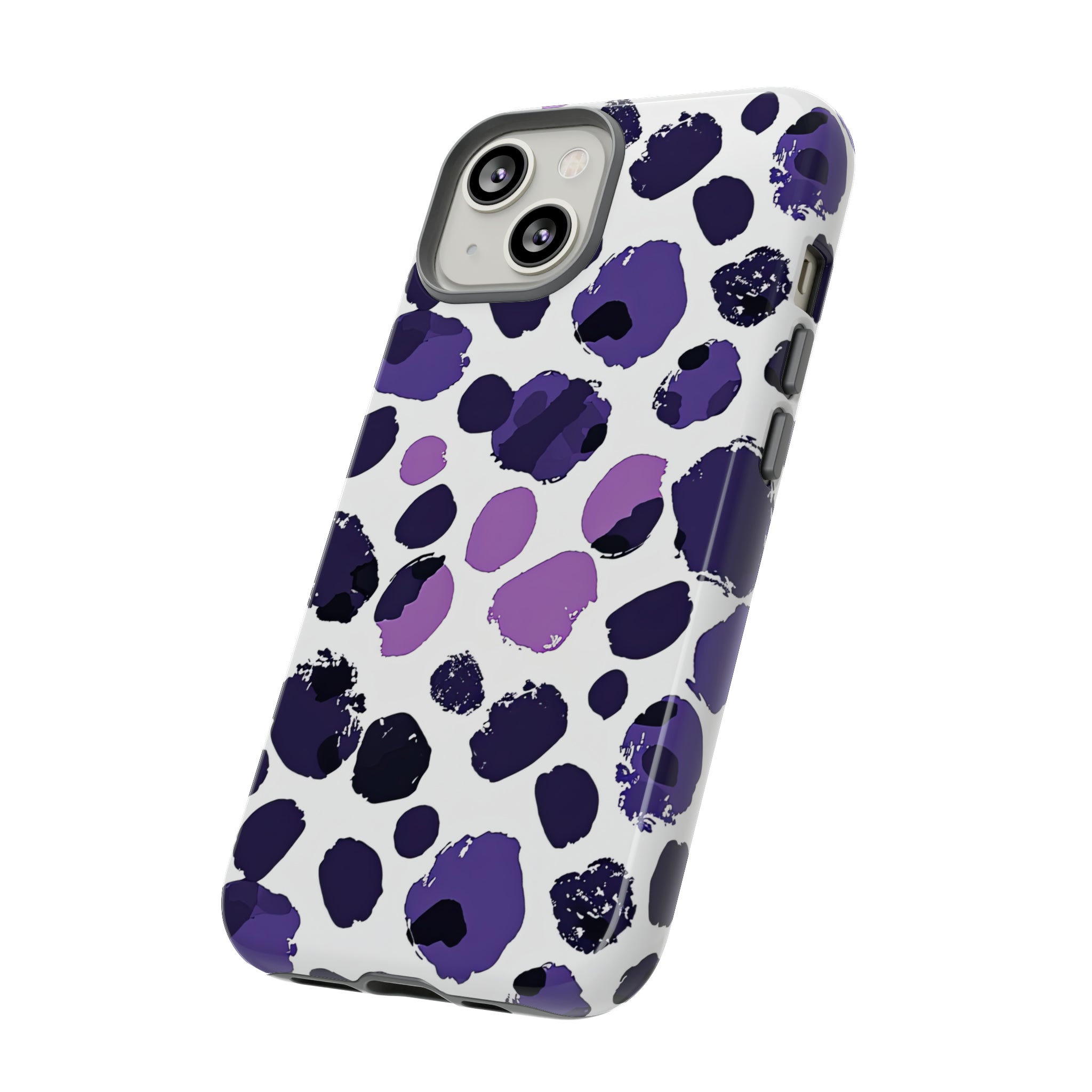 Purple Dots Abstract Minimal Case - Protective Phone Case