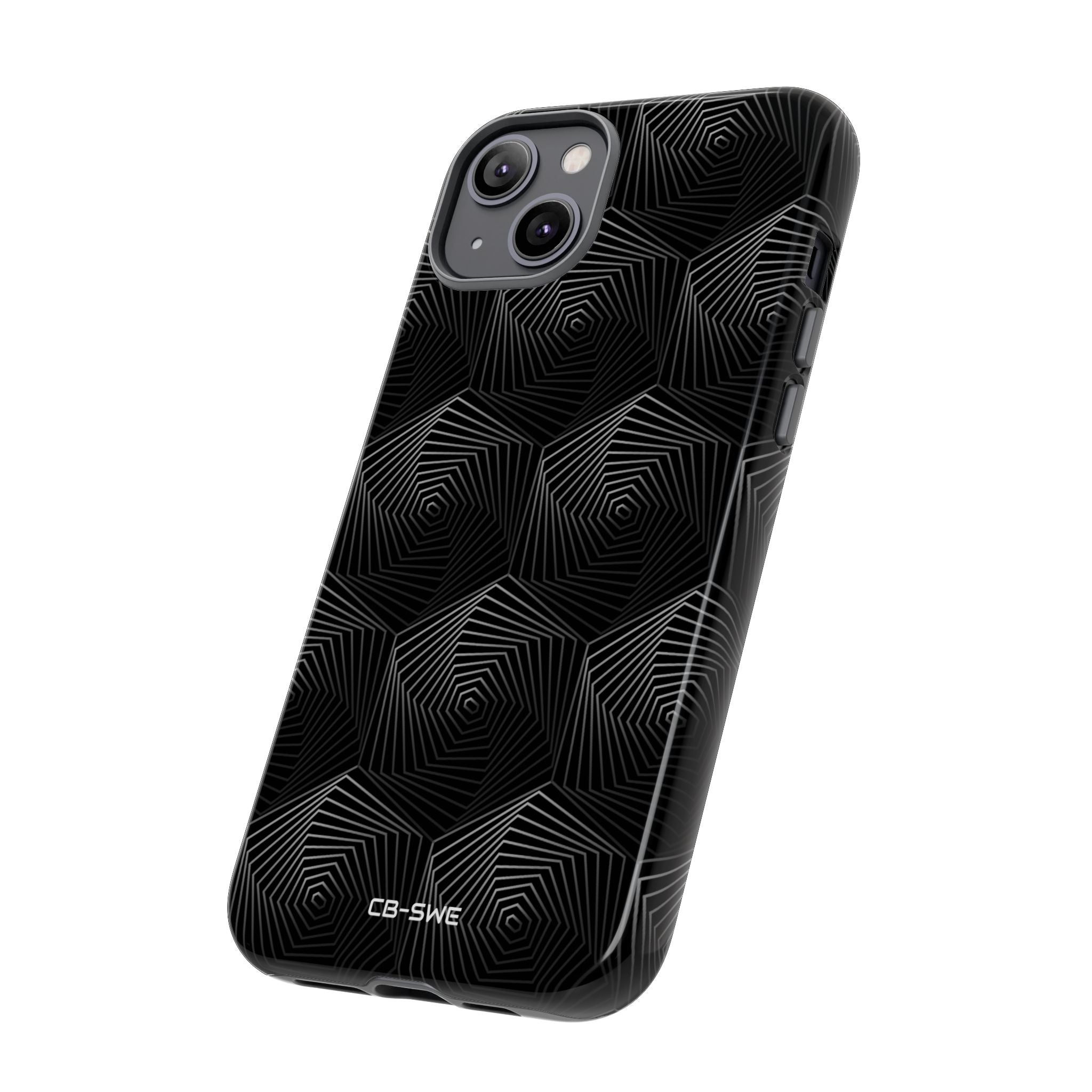 Geometric Spiral Illusion - iPhone Case