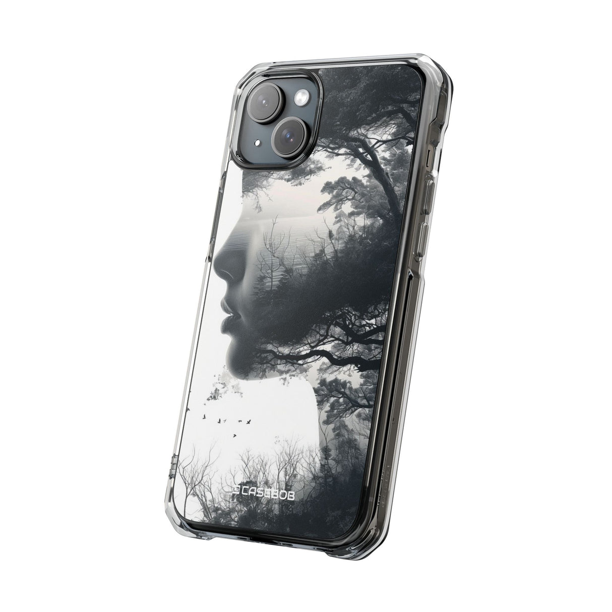 Nature Silhouette - Phone Case for iPhone (Clear Impact - Magnetic)