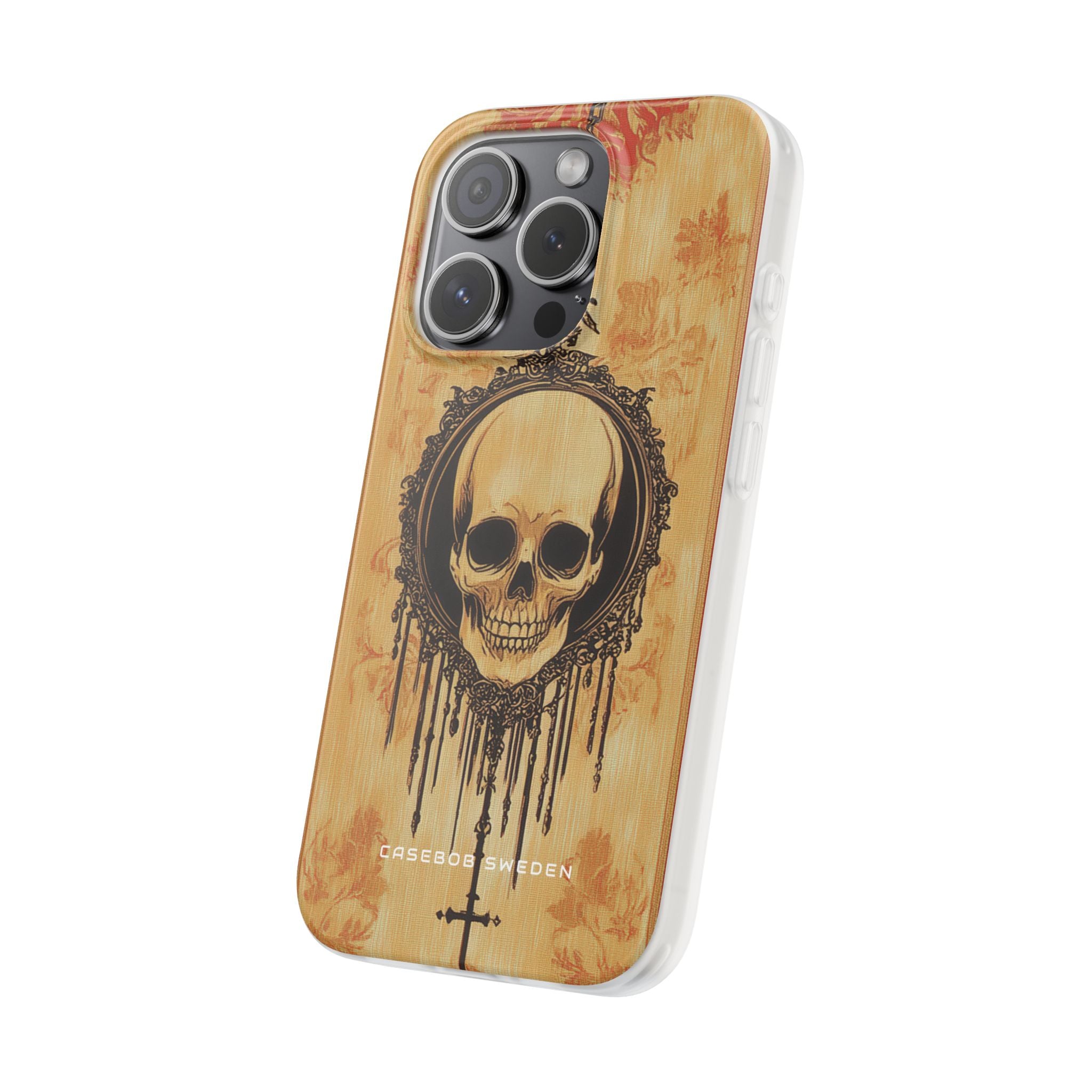 Gothic Skull Elegance iPhone 15 - Flexi Phone Case