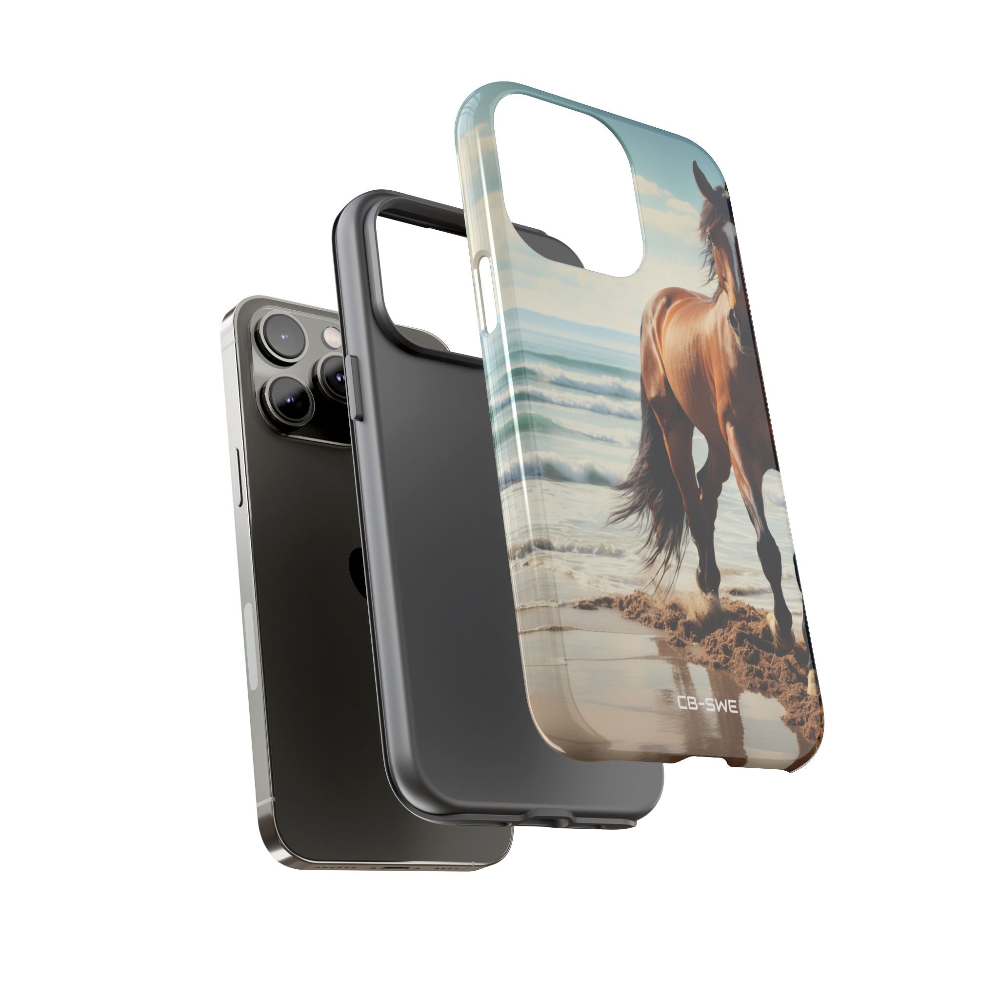 Horse Gallops Shoreline - iPhone Case