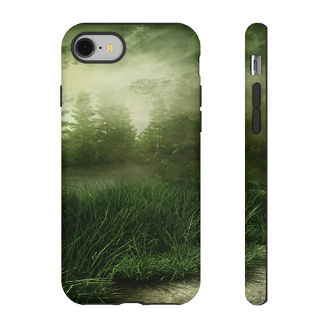 Foggy Green Landscape - Protective Phone Case