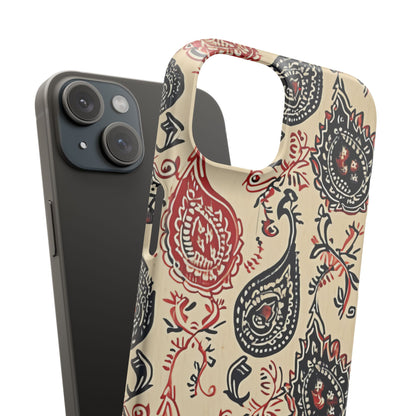 Vintage Paisley Elegance iPhone 15 - Slim Phone Case