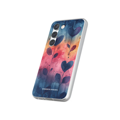 Watercolor Heart Art - Flexi Samsung S23 Phone Case