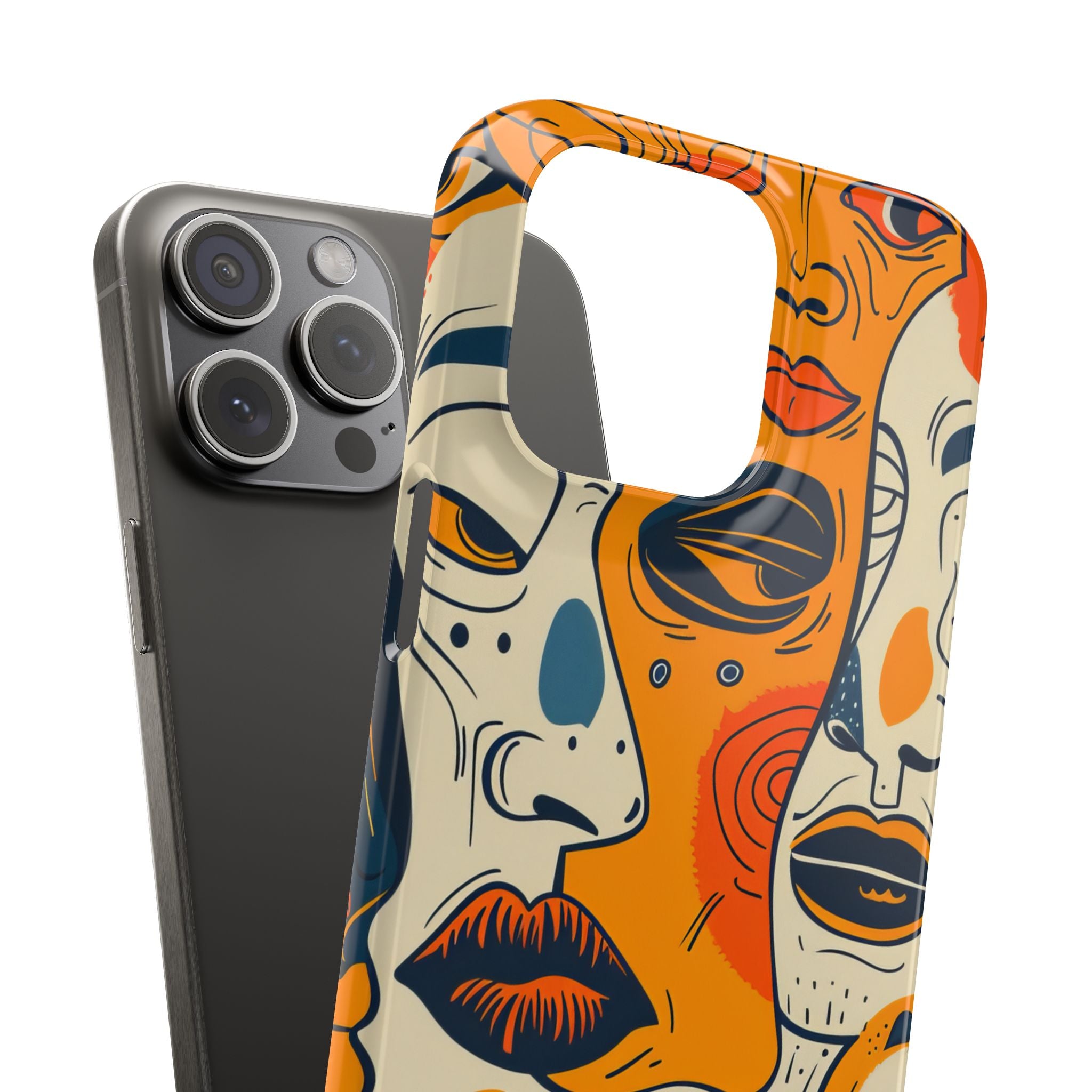 Gradient Face Mosaic iPhone 15 - Slim Phone Case