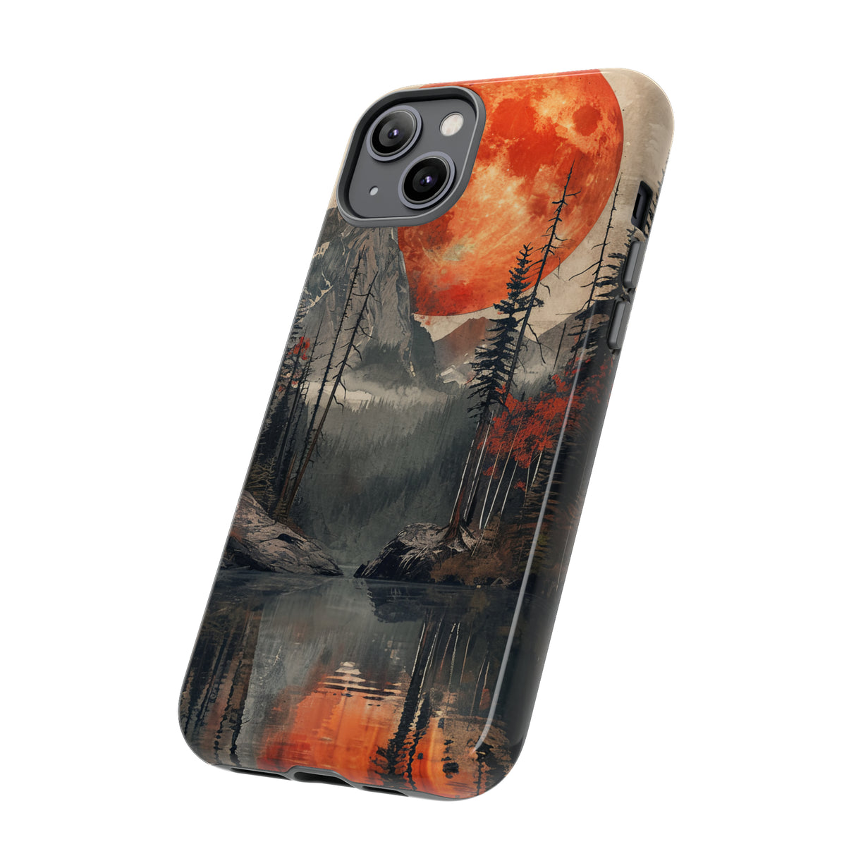 Abstract Wilderness Wonders: A Geometric Journey - Protective Phone Case