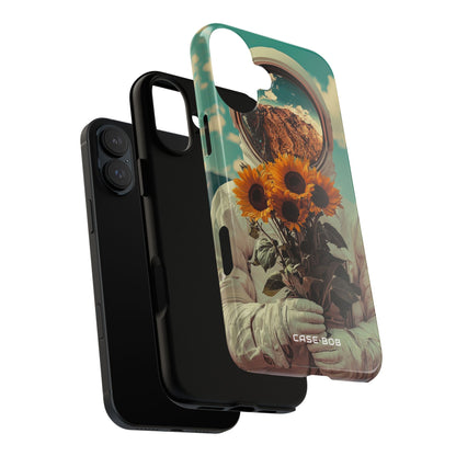 Sunflower Astronaut iPhone 16 Plus Case - Tough