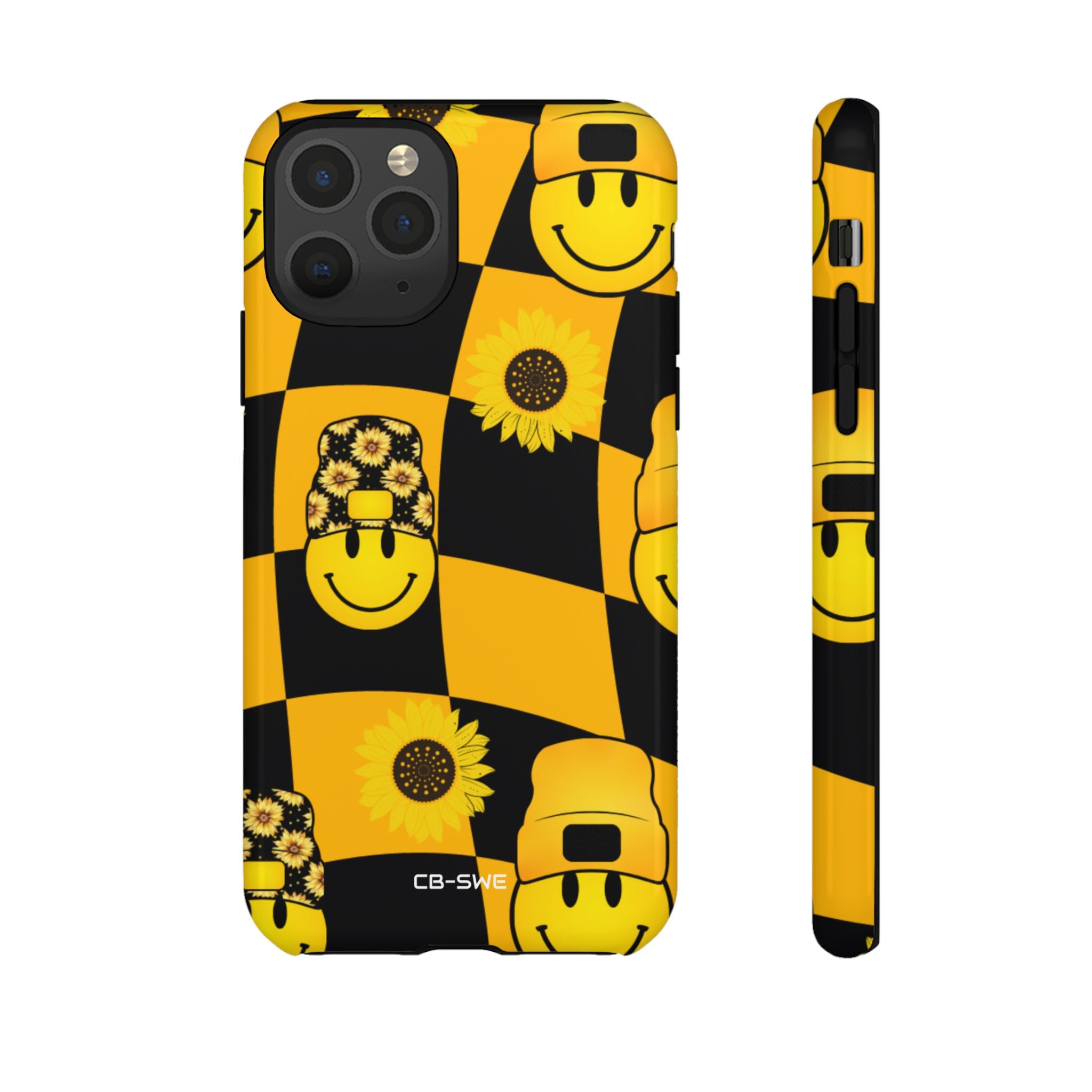 Joyful Checkered Smiles - iPhone Case