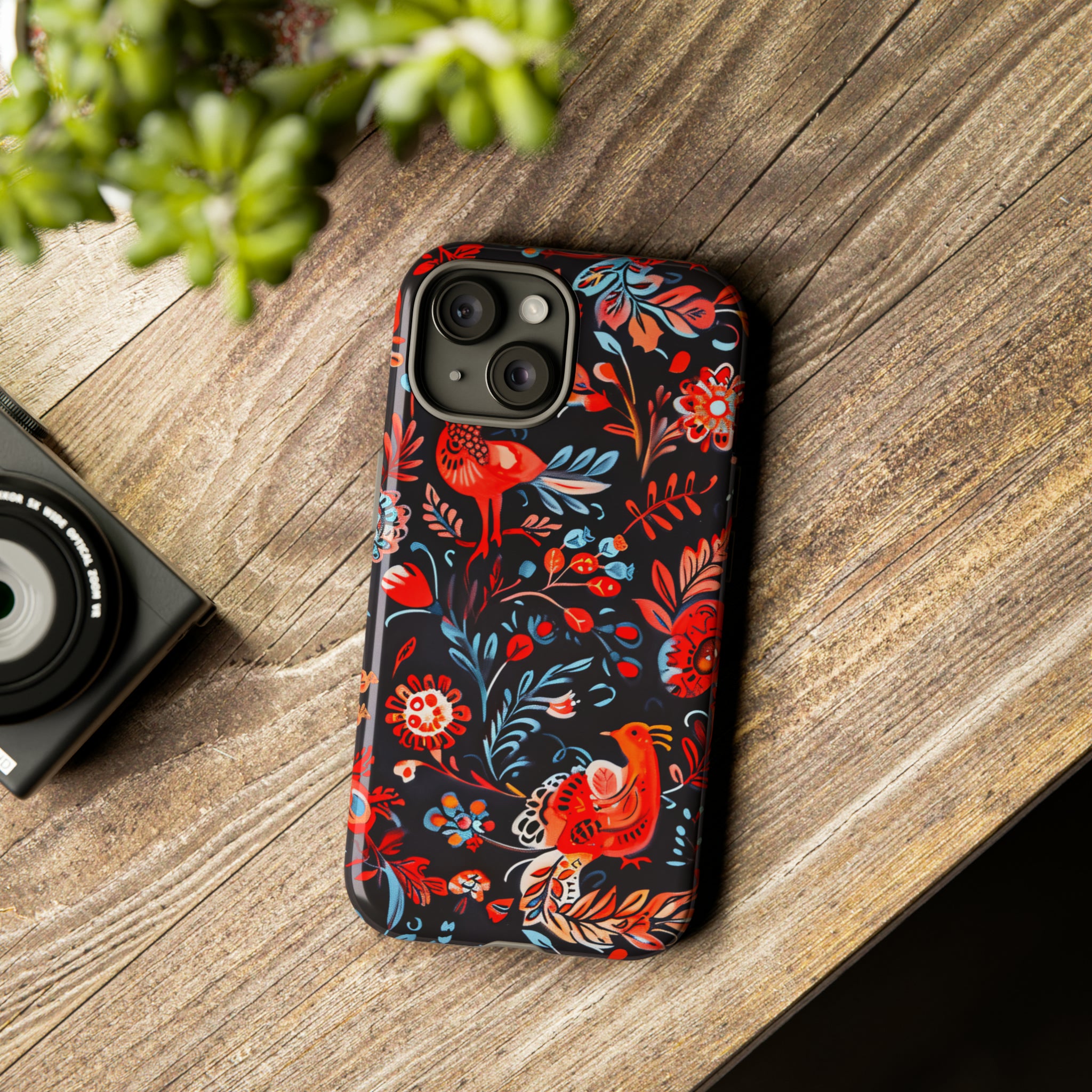 Slavic Myth Firebird & Domovoi - Protective Phone Case