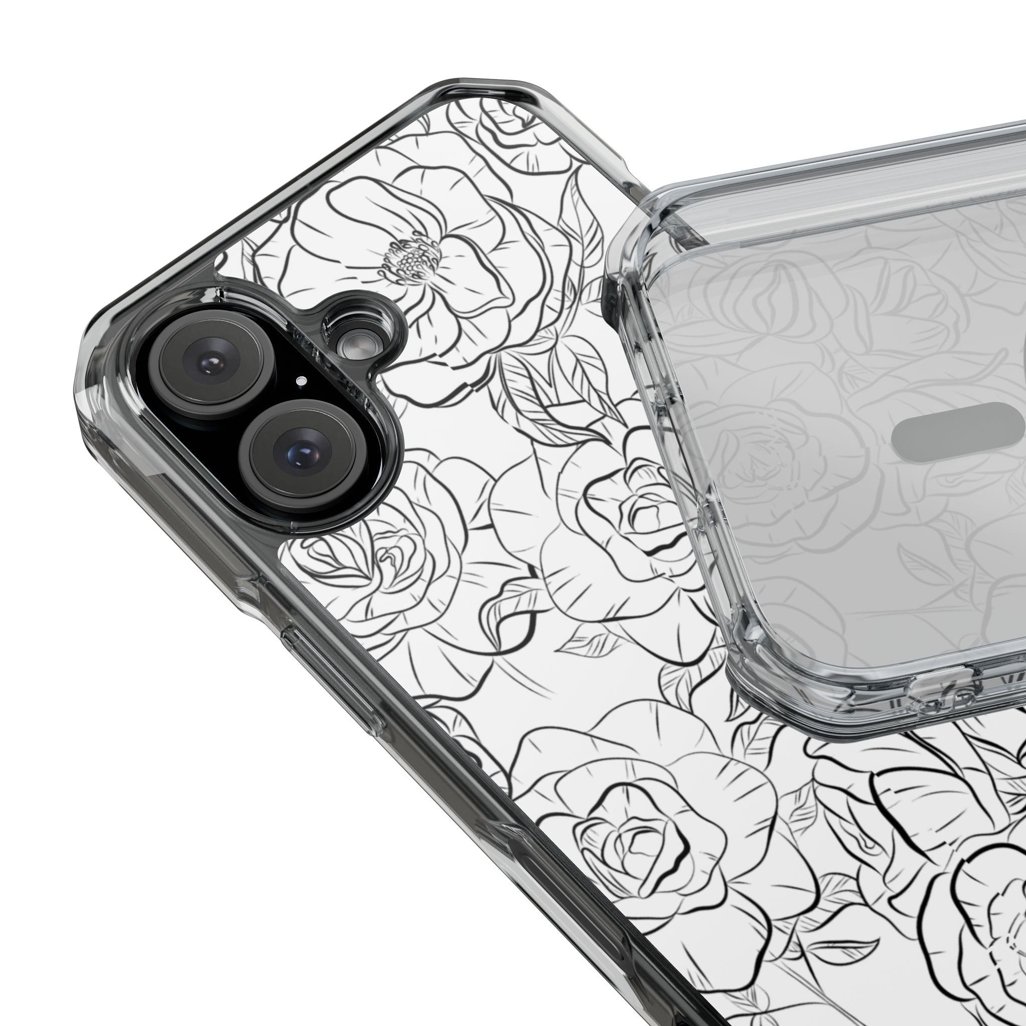 Intricate Rose Sketches iPhone Case - Impact