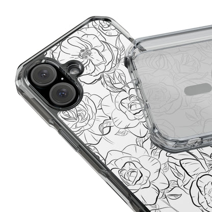 Intricate Rose Sketches iPhone Case - Impact