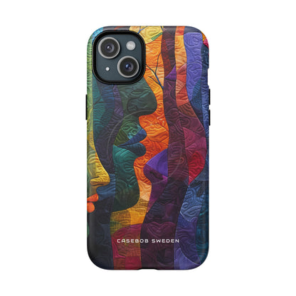 Harmonized Faces and Nature Fusion iPhone 15 | Tough+ Phone Case