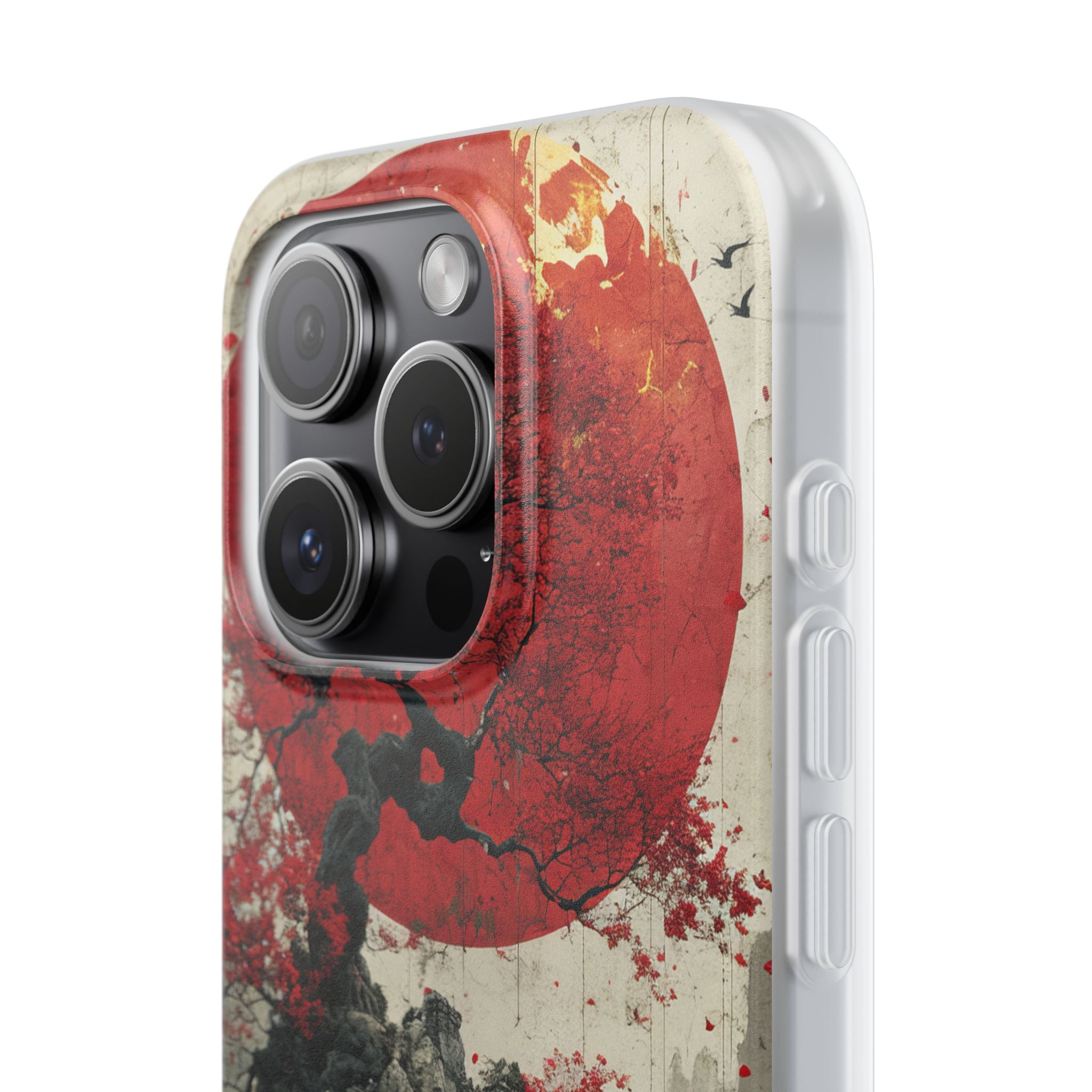 Zen Serenity in Red Harmony iPhone 15 - Flexi Phone Case