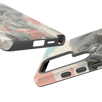 Cat Rests Over City - Samsung Case