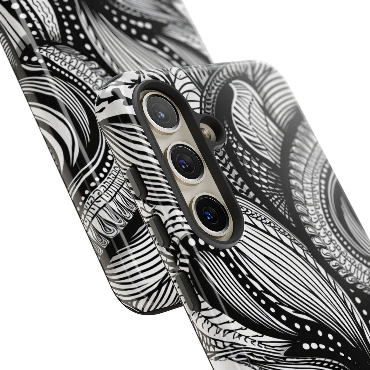 Fluid Monochrome: Intricate Patterns - For Samsung S24