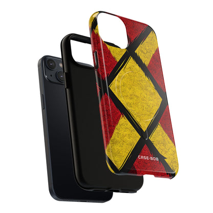Cracked Diamond Grid iPhone 14 - Tough+