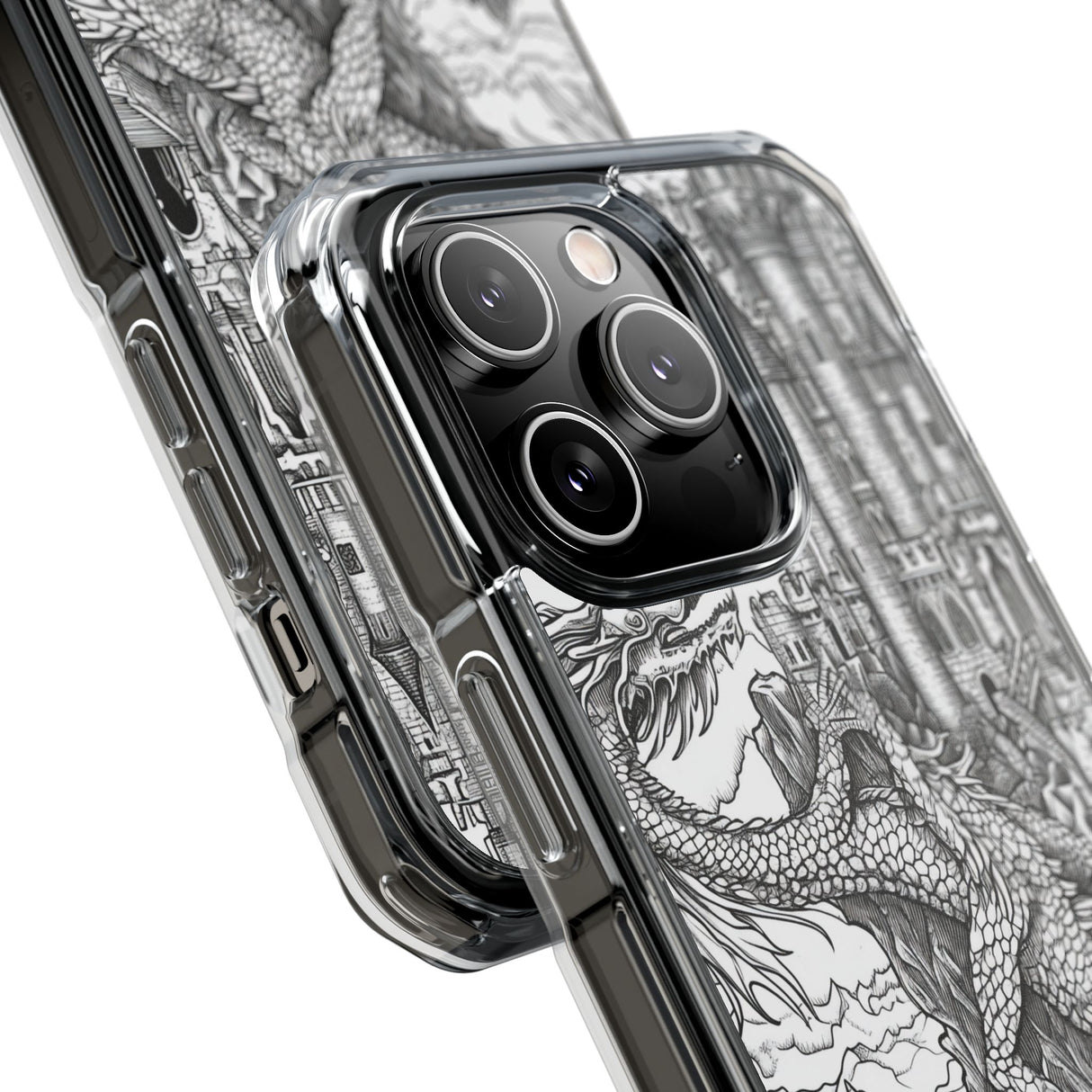 Dragon's Ascent - Phone Case for iPhone (Clear Impact - Magnetic)