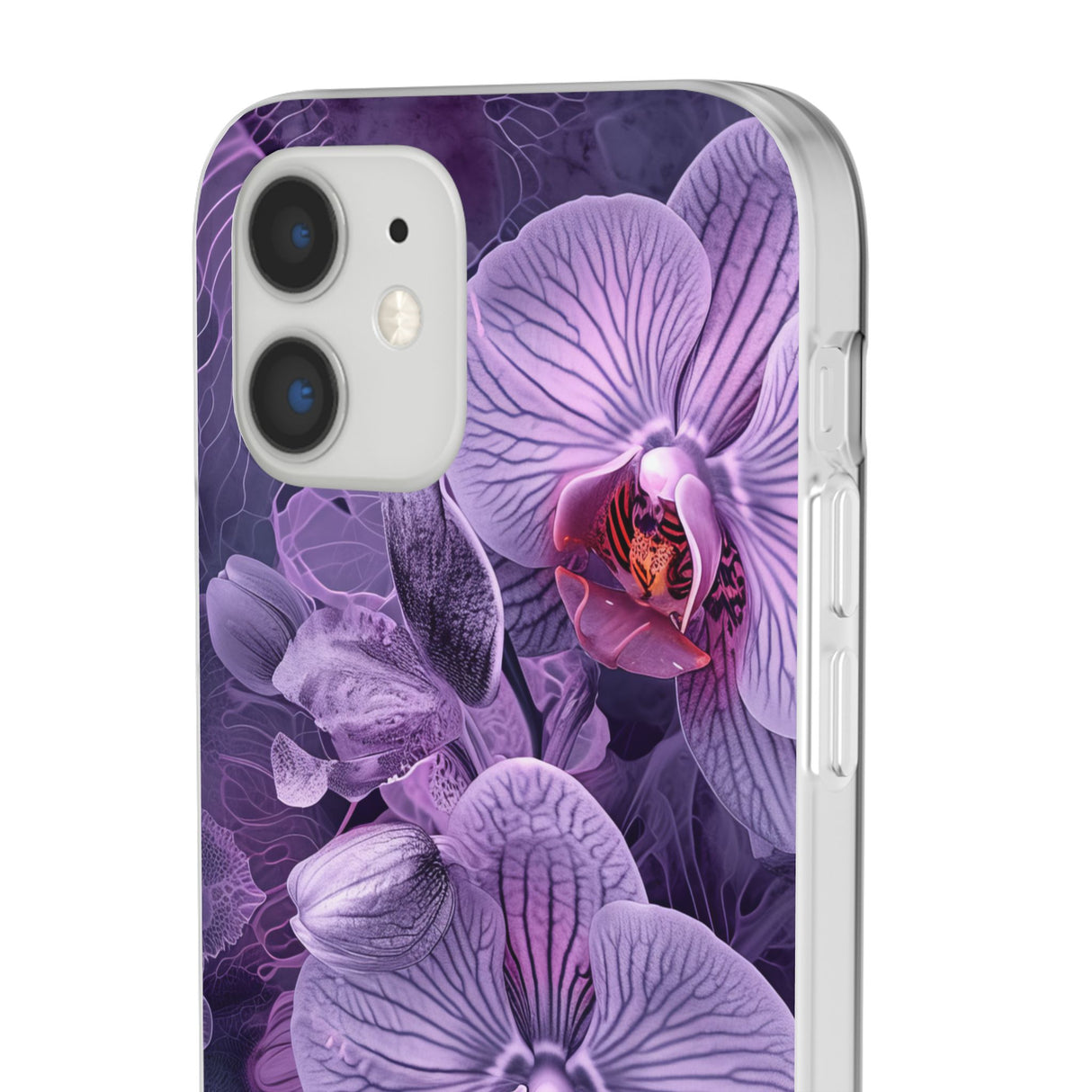 Strahlendes Orchideen-Design | Handyhülle für iPhone (flexible Hülle) 