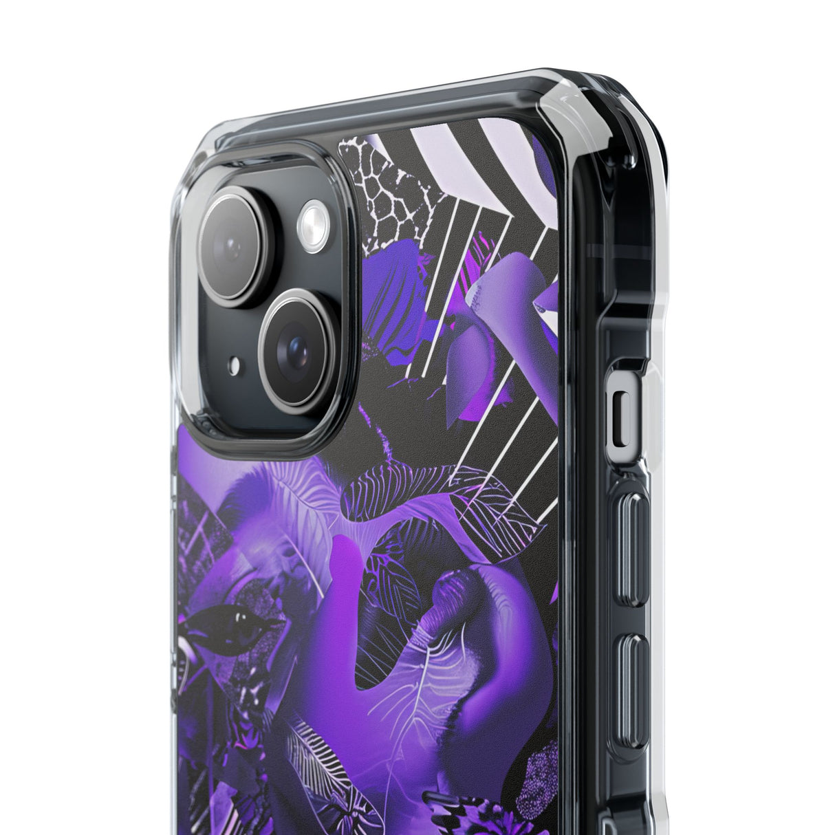 Ultra Violet Design | Handyhülle für iPhone (Clear Impact Case – magnetisch) 