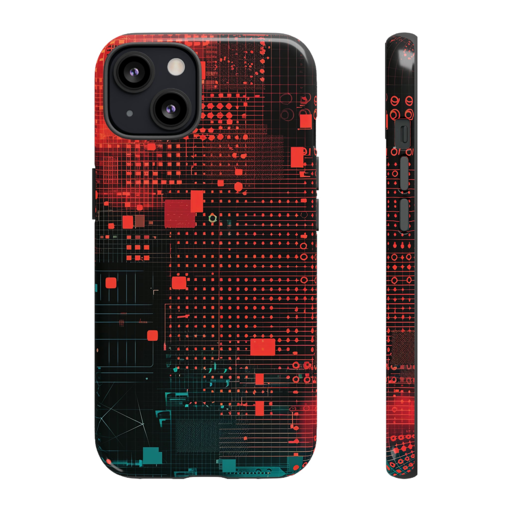 Secure Spectrum: Digital Gradient - Protective Phone Case