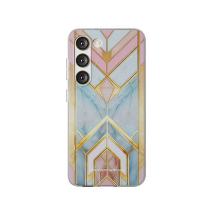 Gold Pink Art Deco - Flexi Samsung S23 Phone Case