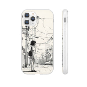 Urban Solitude Sketch | Flexible Phone Case for iPhone