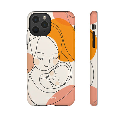 Mother Embraces Child - iPhone Case