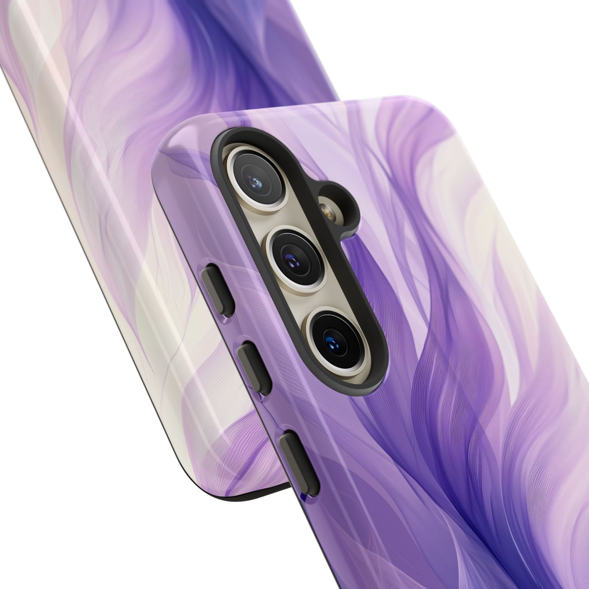 Purple Ribbon Waves Samsung S24 Case - Tough