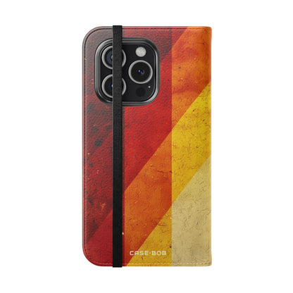 Crimson Stripes - iPhone 15 Pro Case - Wallet